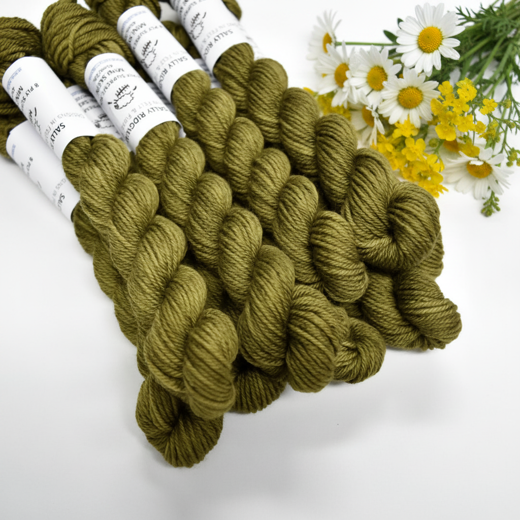 8 Ply Supreme Sock Mini Skein in Olive Grove