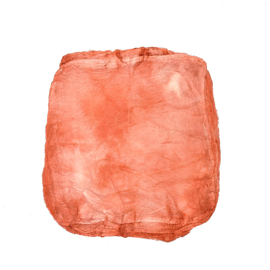 Mulberry Silk Hankies Hand Dyed Peach| Silk Hankies | Sally Ridgway | Shop Wool, Felt and Fibre Online