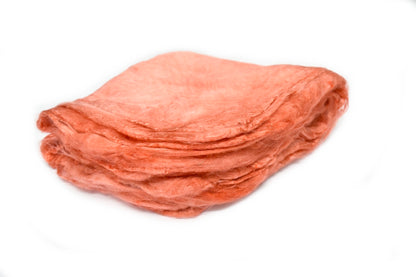 Mulberry Silk Hankies Hand Dyed Peach| Silk Hankies | Sally Ridgway | Shop Wool, Felt and Fibre Online