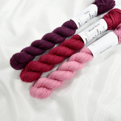 Mini Skeins 4 Ply Supreme Sock Yarn Wood Rose Bud| 4 Ply Mini Skein | Sally Ridgway | Shop Wool, Felt and Fibre Online