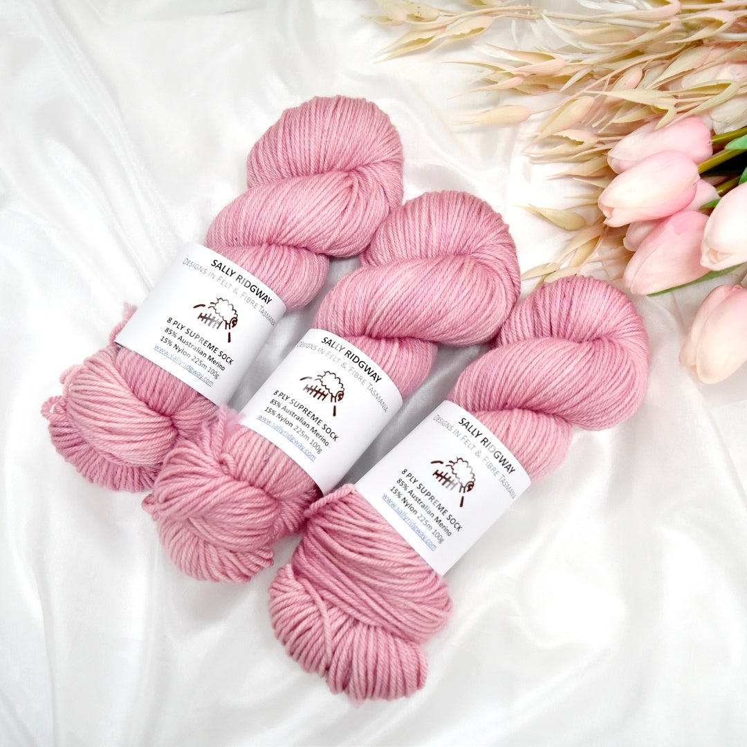 8 Ply Supreme Sock in Blush| 8 Ply Supreme Sock | Sally Ridgway | Shop Wool, Felt and Fibre Online