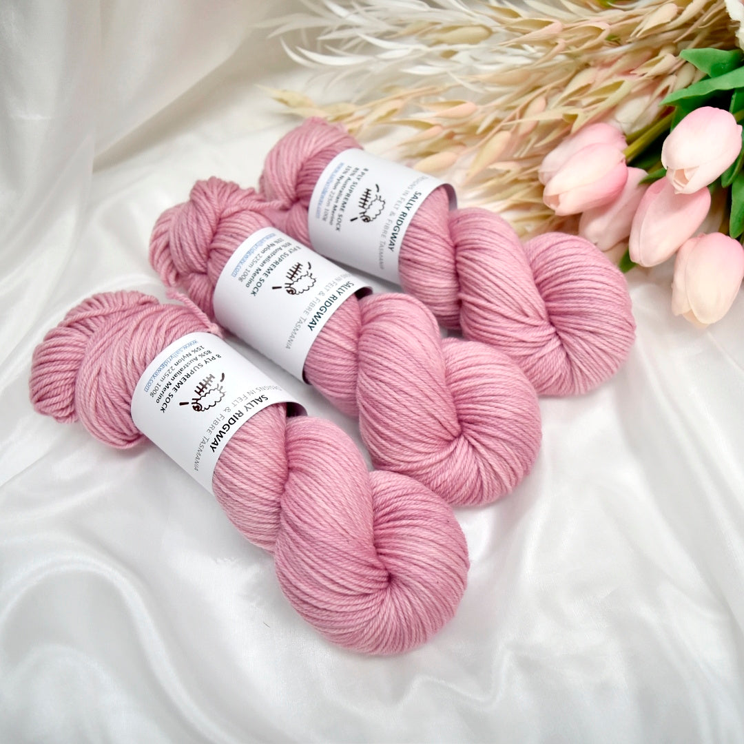 8 Ply Supreme Sock in Blush| 8 Ply Supreme Sock | Sally Ridgway | Shop Wool, Felt and Fibre Online