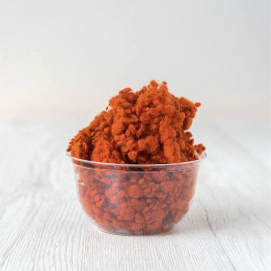 Pumpkin DHG Merino Wool Nepps| Nepps | Sally Ridgway | Shop Wool, Felt and Fibre Online