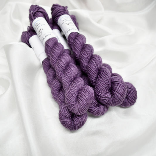 Mini Skeins 4 Ply Supreme Sock Yarn Aubergine| 4 Ply Mini Skein | Sally Ridgway | Shop Wool, Felt and Fibre Online