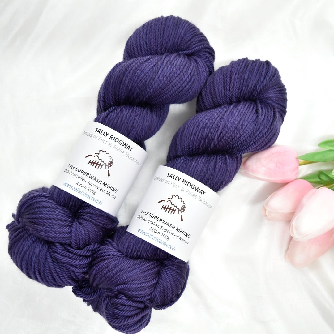 Space Angel on 8 Ply Superwash 100% Merino Yarn