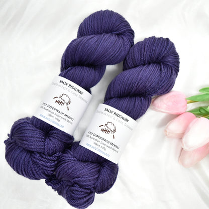 Space Angel on 8 Ply Superwash 100% Merino Yarn