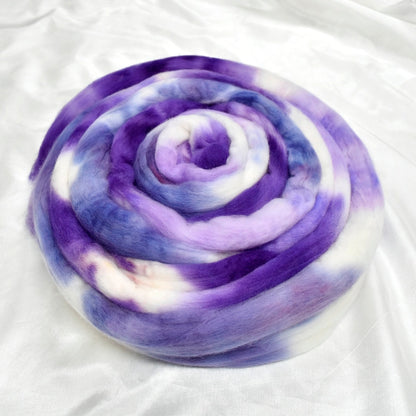 Tasmanian Merino Wool Combed Top Hand Dyed Native Violets| Merino Wool Tops | Sally Ridgway | Shop Wool, Felt and Fibre Online