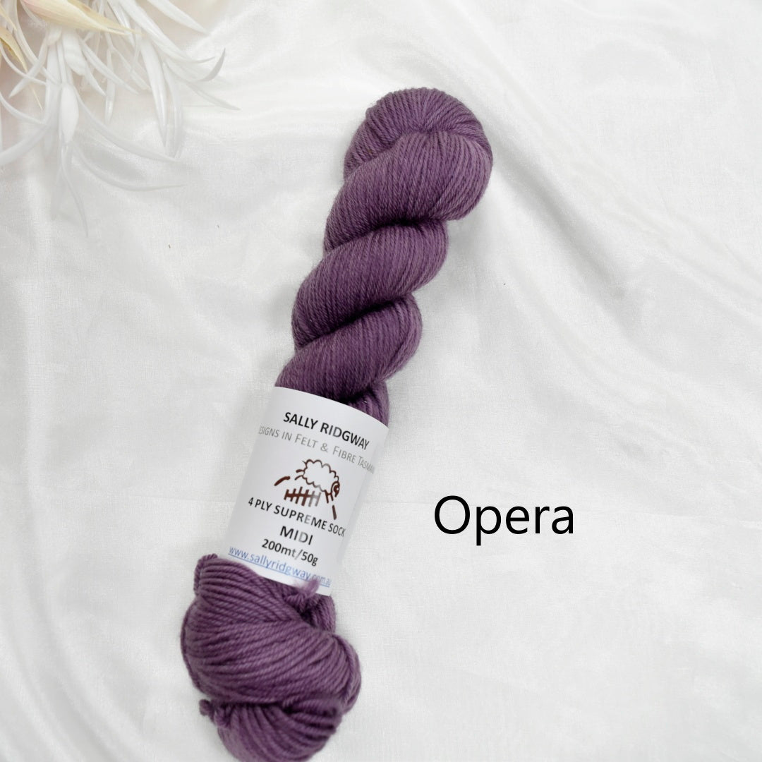 Purple 50g 4 Ply Supreme Sock Midi Half Skein| 4 Ply Midi Skeins | Sally Ridgway | Shop Wool, Felt and Fibre Online