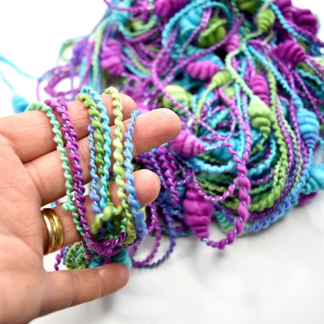 Rainbow Beehive Hand Spun Art Yarn-Hand Spun Yarn-2-59m / 100g-Sally Ridgway Designs in Felt &amp; Fibre