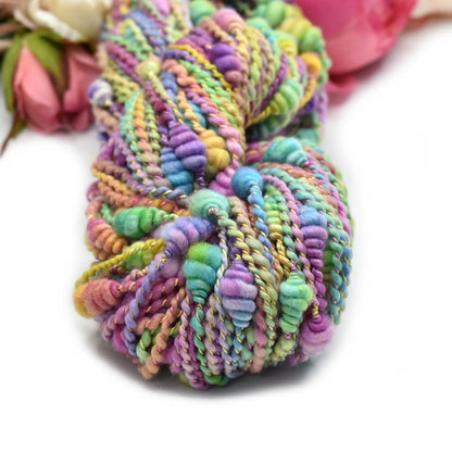 Rainbow Beehive Hand Spun Art Yarn| Hand Spun Yarn | Sally Ridgway | Shop Wool, Felt and Fibre Online