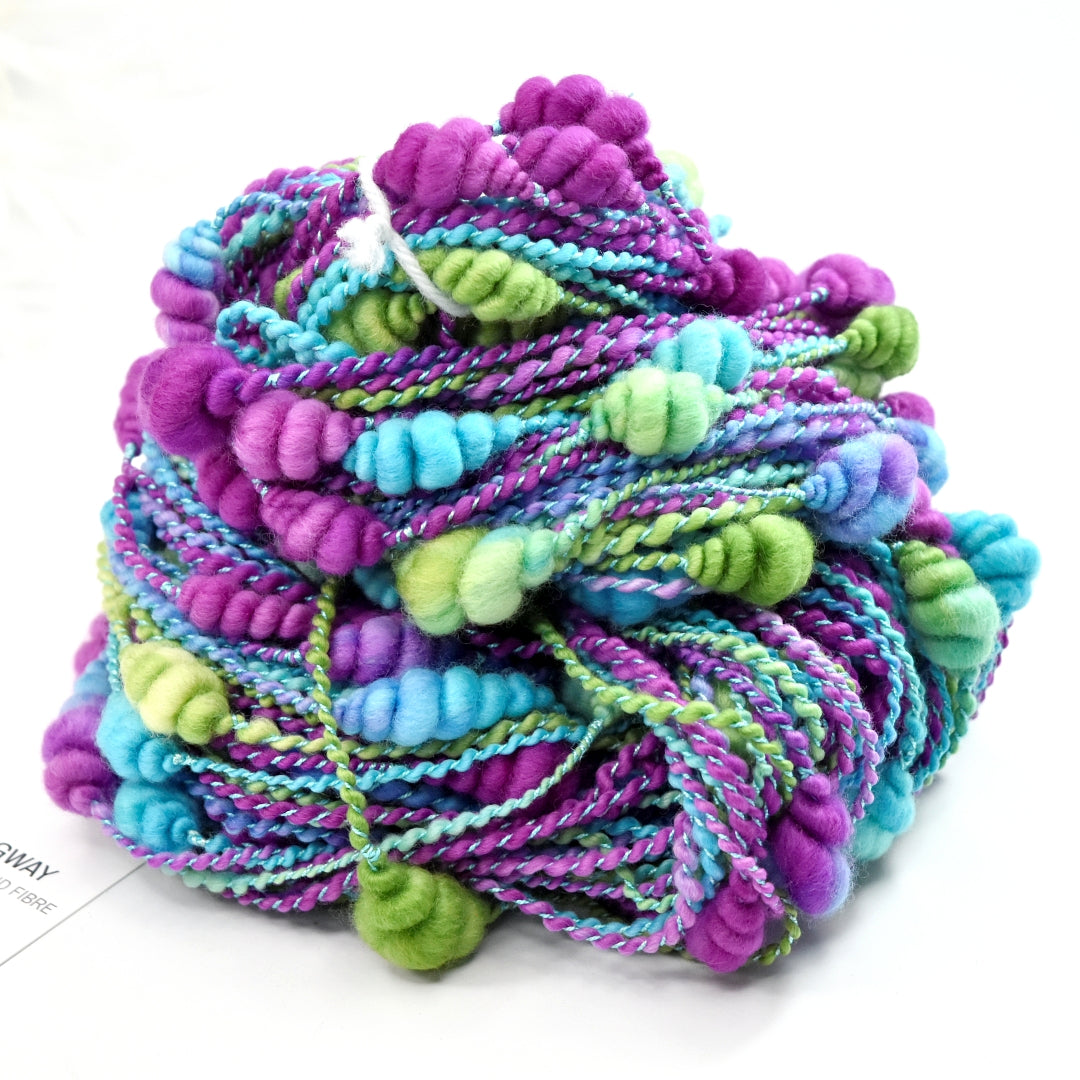 Rainbow Beehive Hand Spun Art Yarn-Hand Spun Yarn-1-59m / 100g-Sally Ridgway Designs in Felt &amp; Fibre