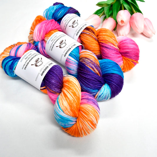 Butterfly on 8 Ply Superwash 100% Merino Yarn| 8 Ply Superwash Merino Yarn | Sally Ridgway | Shop Wool, Felt and Fibre Online