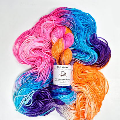 Butterfly on 8 Ply Superwash 100% Merino Yarn| 8 Ply Superwash Merino Yarn | Sally Ridgway | Shop Wool, Felt and Fibre Online