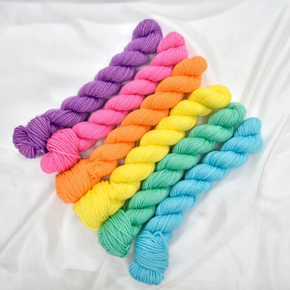 Mini Skein Set  - Fluro Rainbow