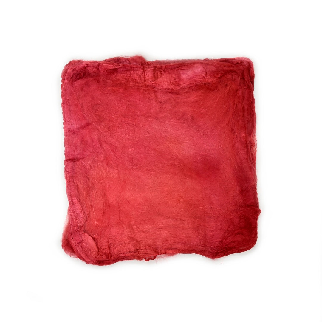 Mulberry Silk Hankies Hand Dyed Chilli| Silk Hankies | Sally Ridgway | Shop Wool, Felt and Fibre Online