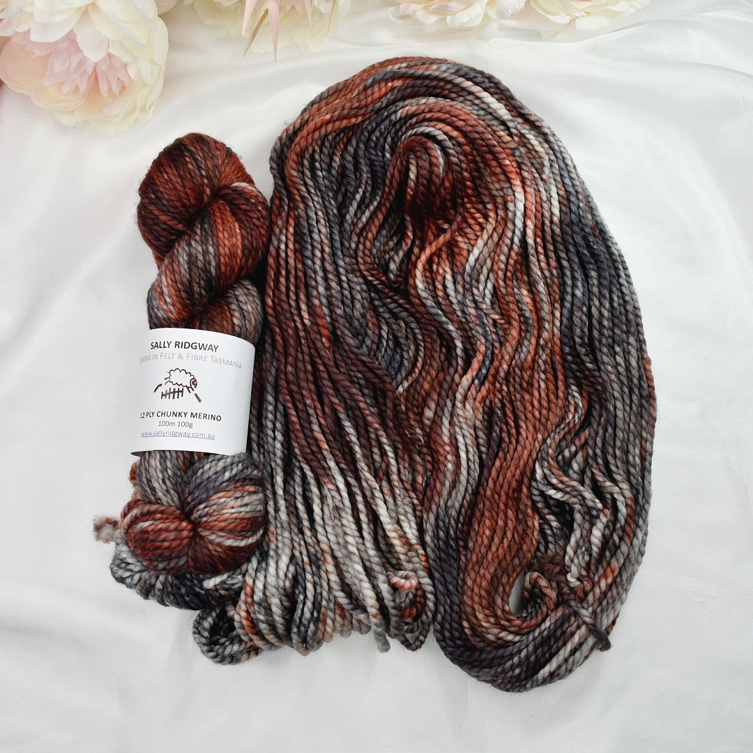 Rock Wallaby on 12 ply Chunky Merino-Chunky Yarn-2-Sally Ridgway Designs in Felt &amp; Fibre