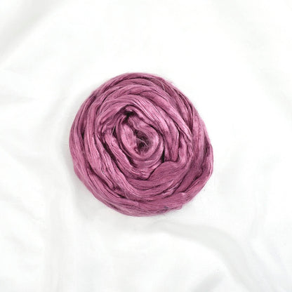 Mulberry Silk Roving Hand Dyed in Ruby-Silk Roving/Sliver-1-Light Ruby-Sally Ridgway Designs in Felt &amp; Fibre
