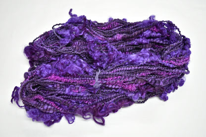 Handspun Chunky Tasmanian Merino Art Yarn in Dark Amethyst| Hand Spun Yarn | Sally Ridgway | Shop Wool, Felt and Fibre Online