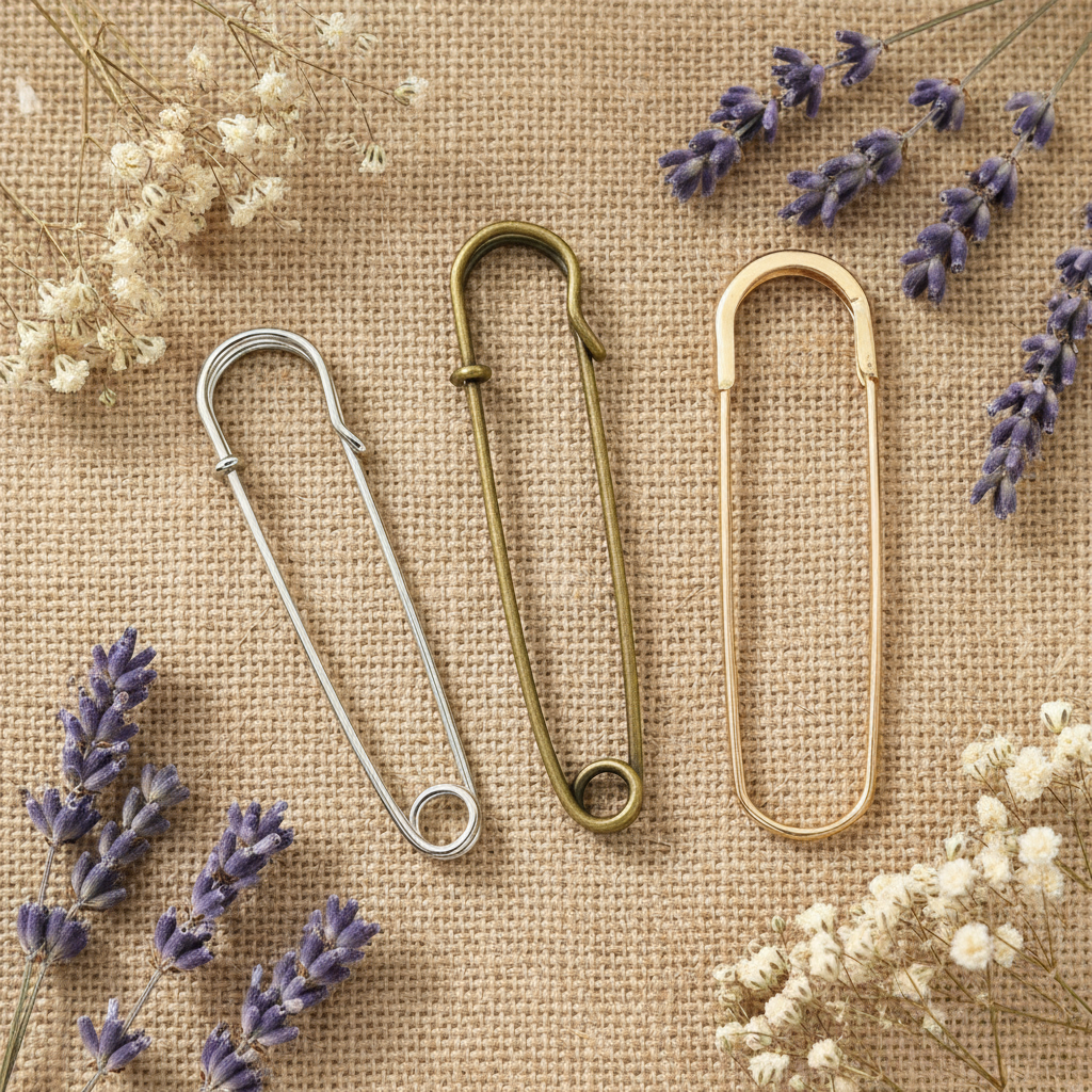 Shawl Pins and Stitch Marker Holders-Tools-1-Gold Flat-Sally Ridgway Designs in Felt &amp; Fibre