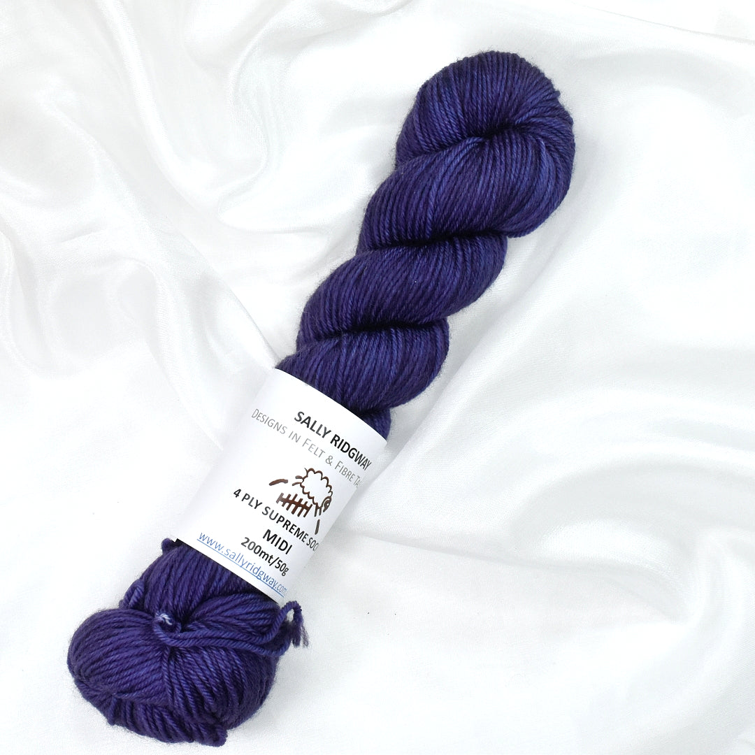 Space Angel 50g Midi Half Skein-4 Ply Midi Skeins-1-Sally Ridgway Designs in Felt &amp; Fibre