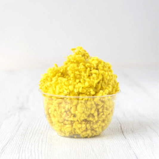 Sun Yellow DHG Merino Wool Nepps| Nepps | Sally Ridgway | Shop Wool, Felt and Fibre Online