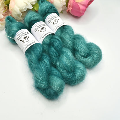 Superkid Mohair & Silk Hand Dyed Sage| Mohair Silk | Sally Ridgway | Shop Wool, Felt and Fibre Online