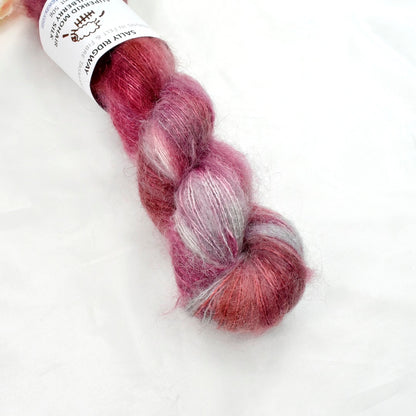 Superkid Mohair & Silk Hand Dyed Blackberry-Mohair Silk-1-Sally Ridgway Designs in Felt &amp; Fibre