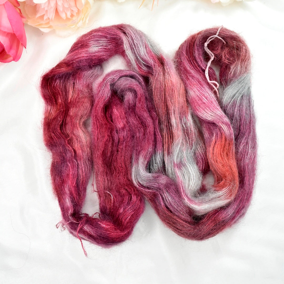 Superkid Mohair & Silk Hand Dyed Blackberry-Mohair Silk-3-Sally Ridgway Designs in Felt &amp; Fibre