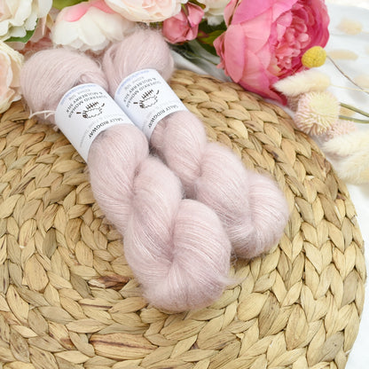 Superkid Mohair & Silk Hand Dyed Blush| Mohair Silk | Sally Ridgway | Shop Wool, Felt and Fibre Online