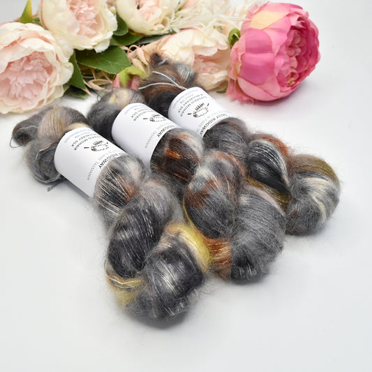 Superkid Mohair & Silk Hand Dyed Boulder Grey| Mohair Silk | Sally Ridgway | Shop Wool, Felt and Fibre Online