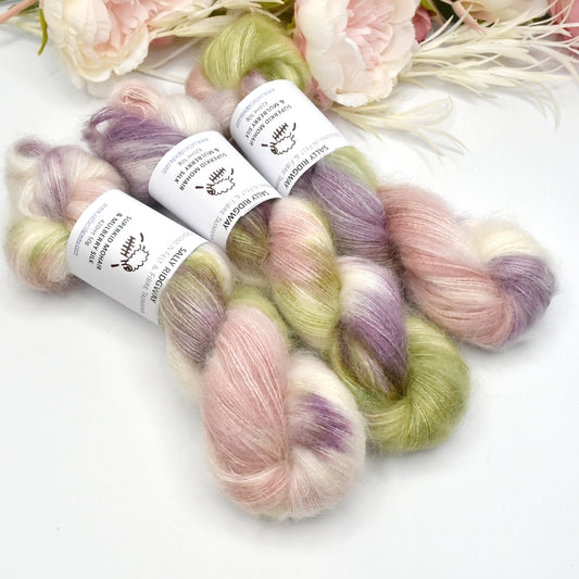 Superkid Mohair & Silk Hand Dyed Cottage Garden| Mohair Silk | Sally Ridgway | Shop Wool, Felt and Fibre Online