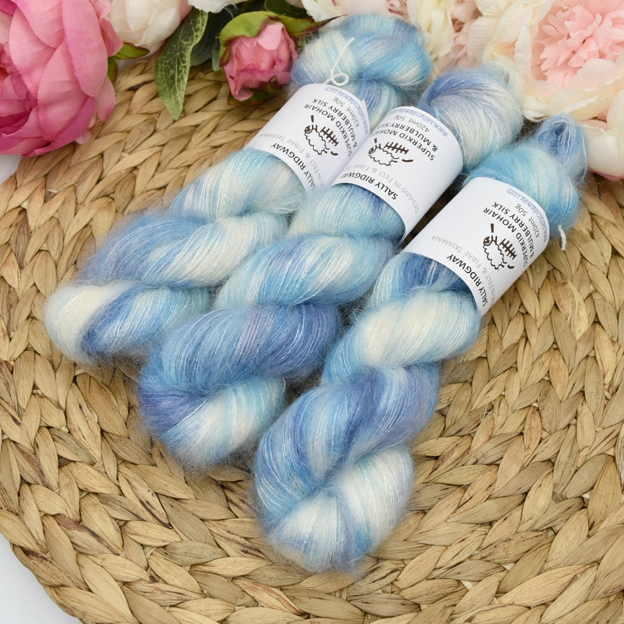 Superkid Mohair & Silk Hand Dyed Day Dream| Mohair Silk | Sally Ridgway | Shop Wool, Felt and Fibre Online