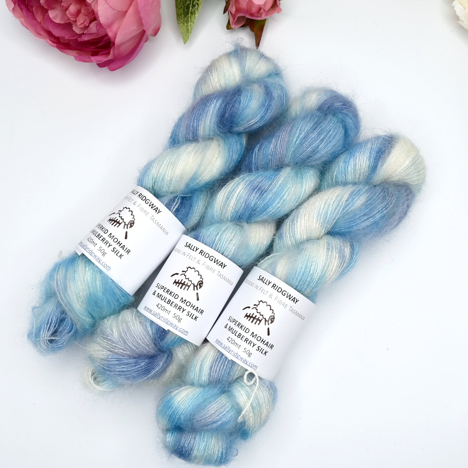 Superkid Mohair & Silk Hand Dyed Day Dream| Mohair Silk | Sally Ridgway | Shop Wool, Felt and Fibre Online