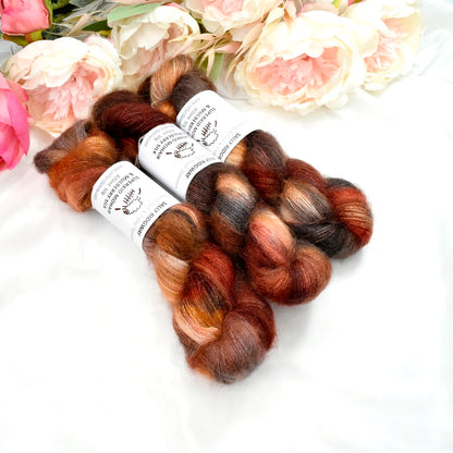 Superkid Mohair & Silk Hand Dyed Dingo Den| Mohair Silk | Sally Ridgway | Shop Wool, Felt and Fibre Online