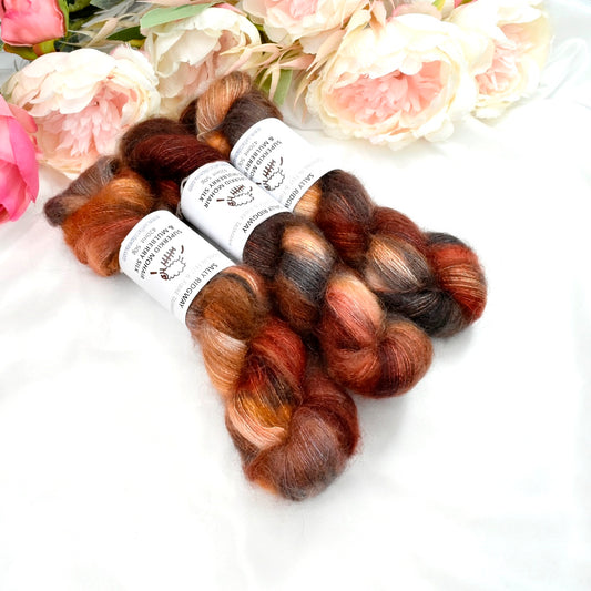 Superkid Mohair & Silk Hand Dyed Dingo Den| Mohair Silk | Sally Ridgway | Shop Wool, Felt and Fibre Online
