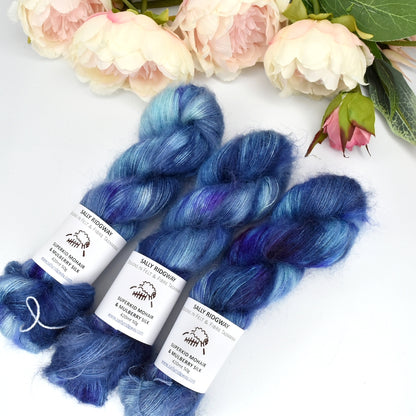 Superkid Mohair & Silk Hand Dyed Midnight Blues| Mohair Silk | Sally Ridgway | Shop Wool, Felt and Fibre Online