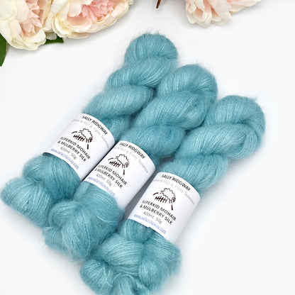 Superkid Mohair & Silk Hand Dyed Ocean Wave| Mohair Silk | Sally Ridgway | Shop Wool, Felt and Fibre Online