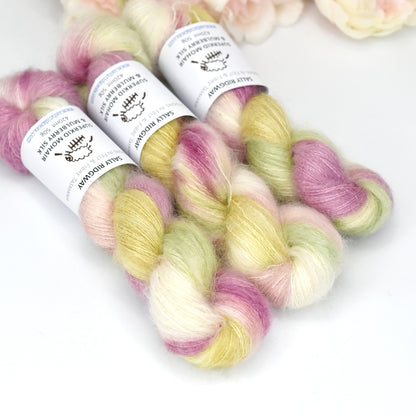 Superkid Mohair & Silk Hand Dyed Peach Blossom| Mohair Silk | Sally Ridgway | Shop Wool, Felt and Fibre Online