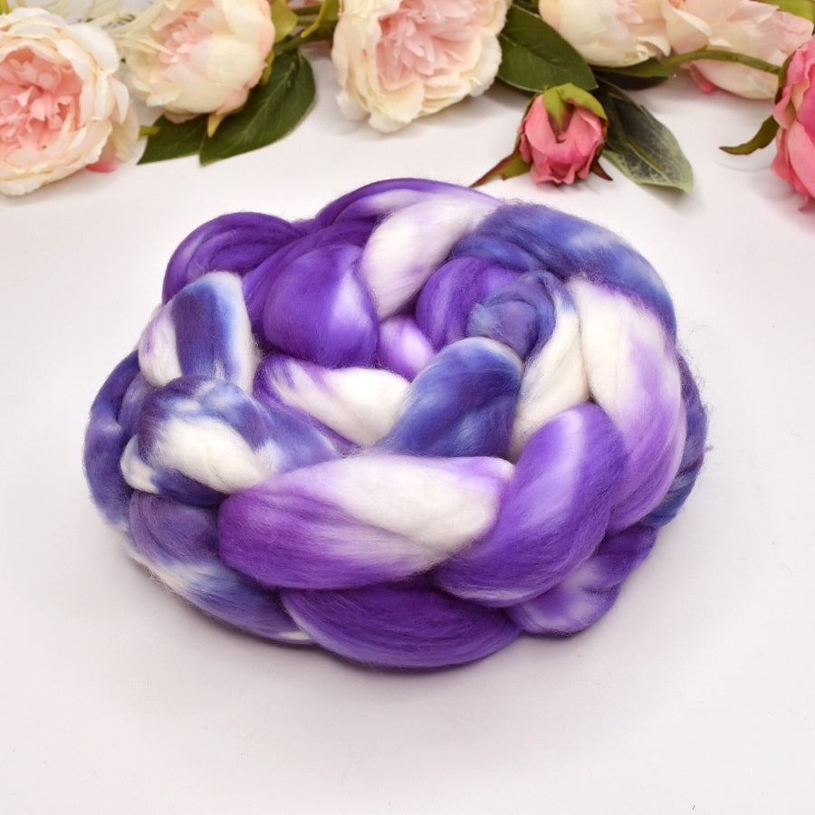 Superwash Tasmanian Merino Wool Top Native Violets| Superwash Merino Wool Tops | Sally Ridgway | Shop Wool, Felt and Fibre Online