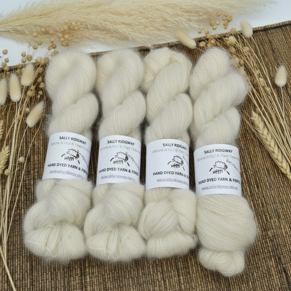 Suri Alpaca Silk Lace Hand Dyed Milk Maids| Suri Silk Lace | Sally Ridgway | Shop Wool, Felt and Fibre Online