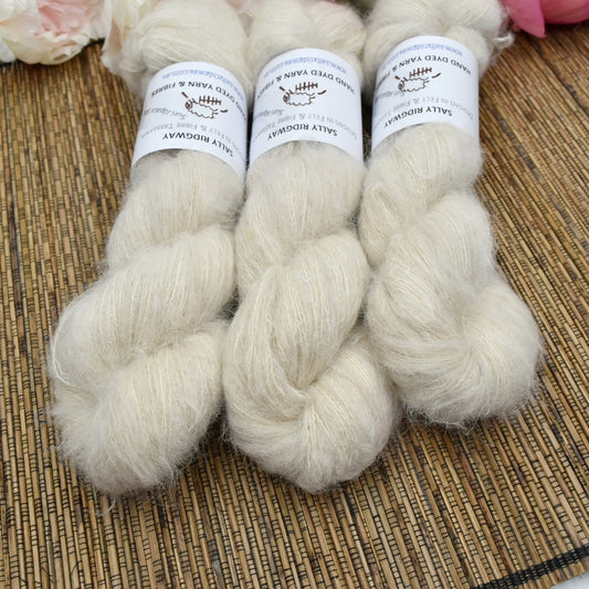 Suri Alpaca Silk Lace Hand Dyed Milk Maids| Suri Silk Lace | Sally Ridgway | Shop Wool, Felt and Fibre Online