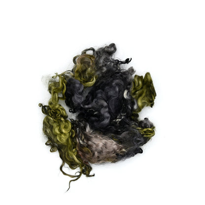 Tasmanian English Leicester Lamb Locks - Forest| English Leicester Wool Tops | Sally Ridgway | Shop Wool, Felt and Fibre Online