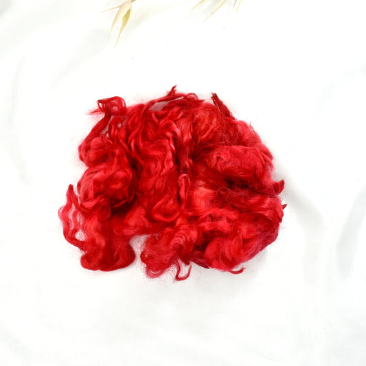Tasmanian English Leicester Lamb Locks - Red| English Leicester Wool Tops | Sally Ridgway | Shop Wool, Felt and Fibre Online