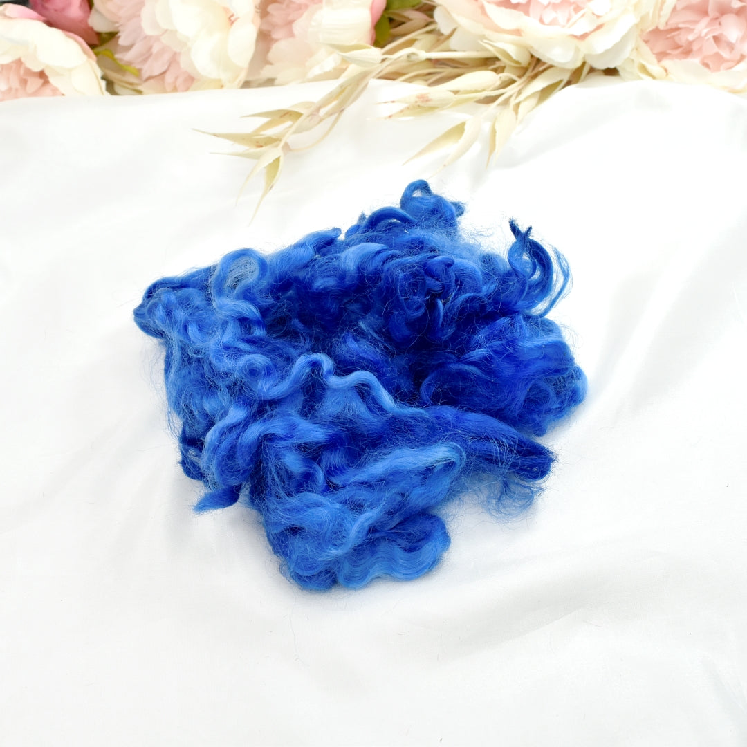 Tasmanian English Leicester Lamb Locks - Royal Fair-English Leicester Wool Tops-1-20 Grams-Sally Ridgway Designs in Felt &amp; Fibre