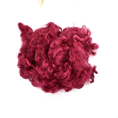 Tasmanian English Leicester Lamb Locks - Woodrose-English Leicester Wool Tops-2-20 Grams-Sally Ridgway Designs in Felt &amp; Fibre