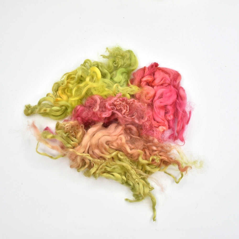 Tasmanian English Leicester Locks Floral Fancy| English Leicester Wool Tops | Sally Ridgway | Shop Wool, Felt and Fibre Online
