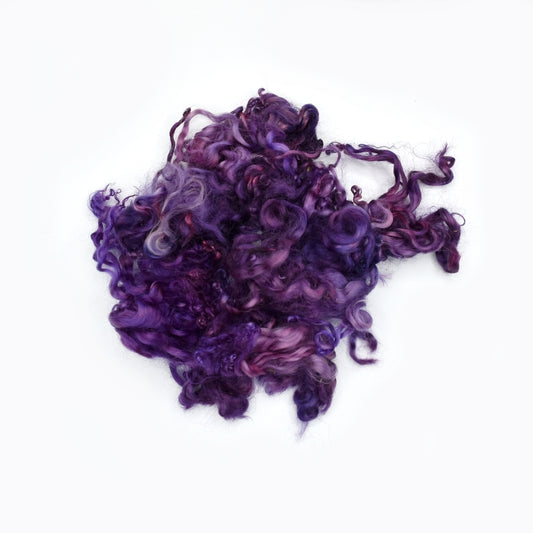 Tasmanian English Leicester Locks - Royal Purple 13452| English Leicester Wool Tops | Sally Ridgway | Shop Wool, Felt and Fibre Online