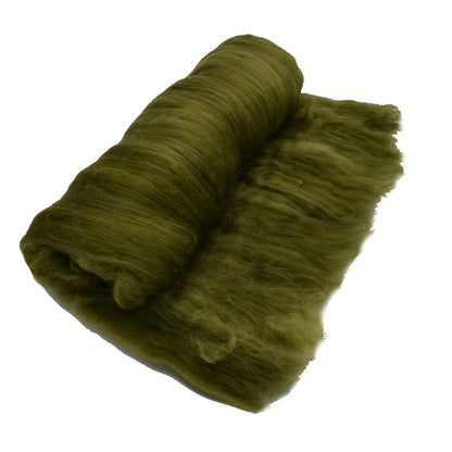 Tasmanian Merino Wool Carded Batts Hand Dyed Lichen Leaves| Merino Wool Batts | Sally Ridgway | Shop Wool, Felt and Fibre Online