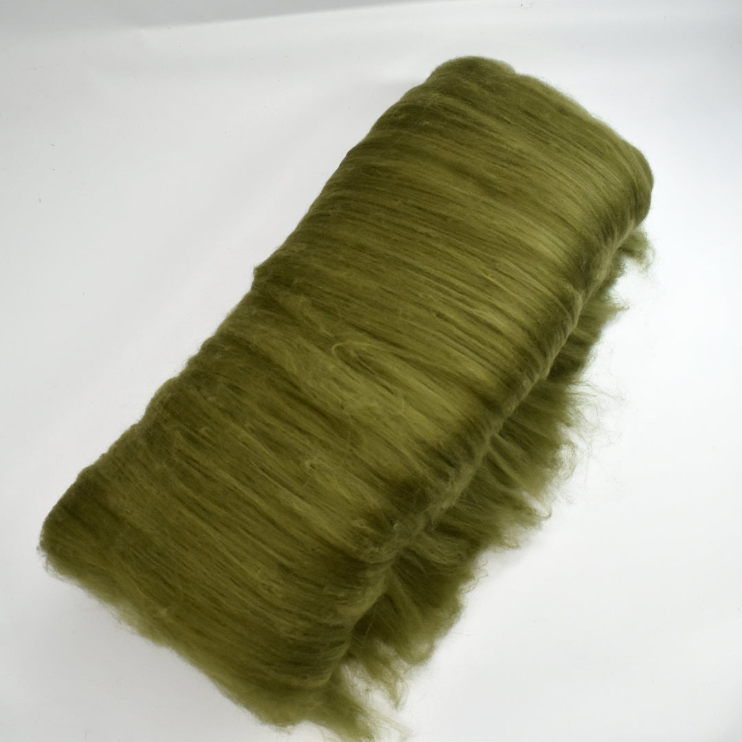 Tasmanian Merino Wool Carded Batts Hand Dyed Lichen Leaves| Merino Wool Batts | Sally Ridgway | Shop Wool, Felt and Fibre Online