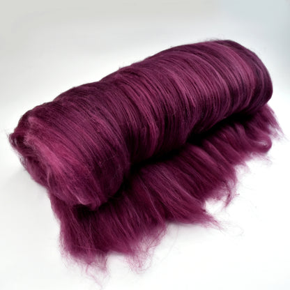 Tasmanian Merino Wool Carded Batts Hand Dyed Ruby| Merino Wool Batts | Sally Ridgway | Shop Wool, Felt and Fibre Online